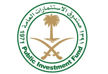 The logo for the Saudi Public Investment Fund, which is owned by crown prince Mohammed bin Salman