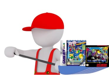 Man holding a shovel with games on it