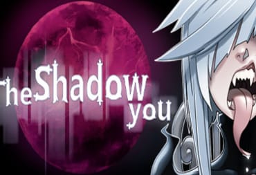 The game's title with a red moon and a monster girl in silhouette