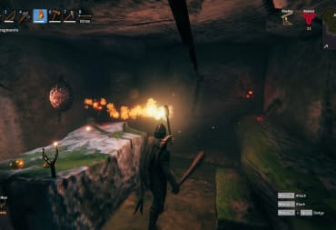 An explorer wanders the Black Forest in the new Valheim update