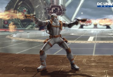 A hero firing twin pistols in DC Universe Online