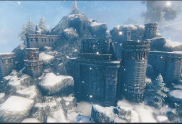 The exterior of Ironforge, as recreated in Valheim.