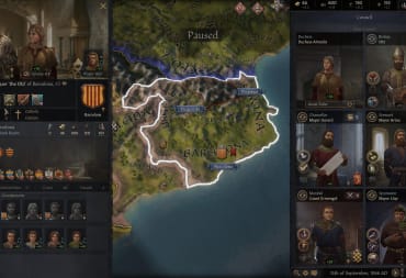 A gameplay screenshot of Crusader Kings III.