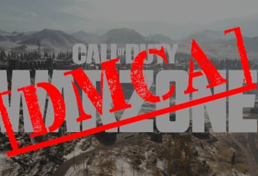 The Call of Duty: Watzone logo with a redacted report-style DMCA logo over the top