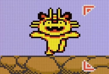 A Meowth from a Game Boy Color reimagining of Pokemon Snap