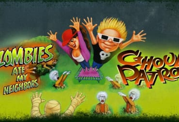 A banner image featuring LucasArts SNES classics Zombies Ate My Neighbors and Ghoul Patrol