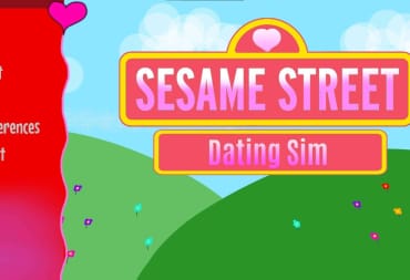The title screen for Sesame Street Dating Sim.