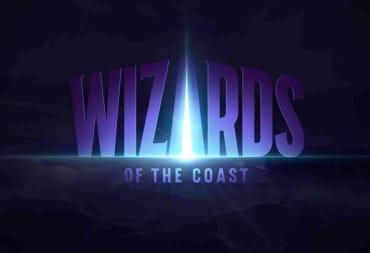 Wizards of the Coast's logo highlight in blue light