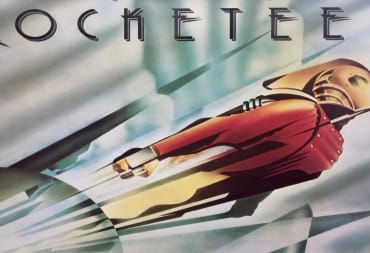 The Rocketeer in an art deco artwork poster