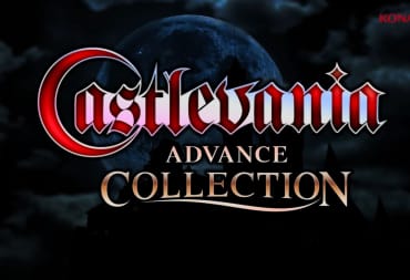 The Collection's title shown over Dracula's castle with a full moon in the distance