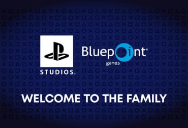 The PlayStation and Bluepoint logos along with a "Welcome to the Family" message