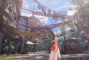 Shionne exploring a town in Tales of Arise