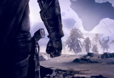 Cayde staring down an army of Scorn