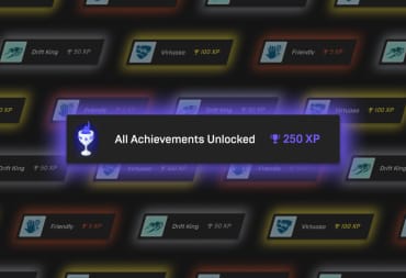 A banner showing an exaggerated concept for Epic Games Store achievements