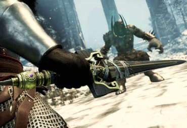 A player getting ready to battle an enemy in New World