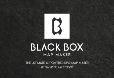 The label for Black Box Map Maker on a graphite background