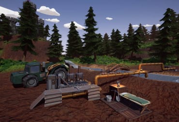 A mining operation under construction in Hydroneer