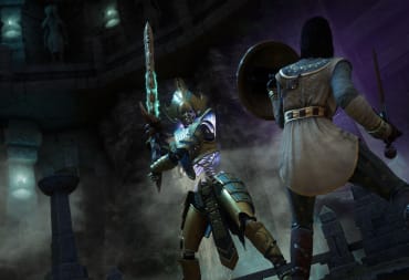 A player facing off against an enemy in New World