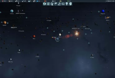 A screen depicting planets in Terra Invicta