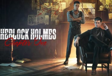 Sherlock Holmes Chapter One cover art featuring Sherlock sitting in a chair and Jon standing behind him