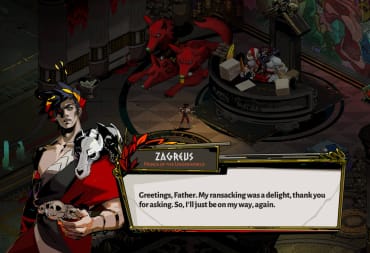 Zagreus getting ready for another run in Hades