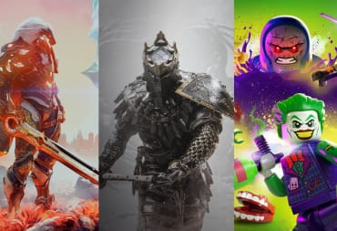 The three PS Plus December 2021 games: Mortal Shell, Godfall, and Lego DC Super Villains