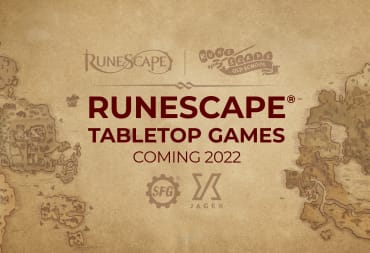 An official announcement of Runescape board games on yellowed paper background