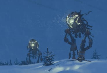 Robotic walkers illustrated by Simon Stalenhag