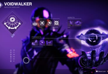 A Warlock in the Void 3.0 menu from Destiny 2 The Witch Queen