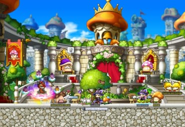 A screenshot of MapleStory, one of Nexon's most well-known games.
