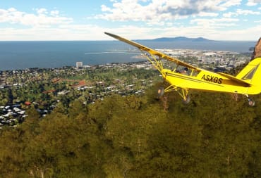 A plane flying over Australia in the new Microsoft Flight Simulator update