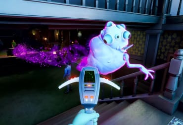 A ghost whizzing past the player in the new IllFonic Ghostbusters game, Ghostbusters: Spirits Unleashed