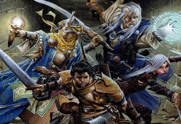 A group of adventurers going through a dungeon.