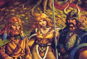 Old illustrations of heroes from the setting of Dragonlance