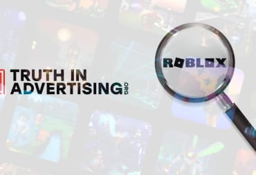 The TruthInAdvertising.org and Roblox logos