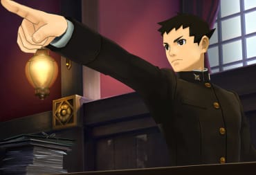 Ryunosuke pointing in The Great Ace Attorney Chronicles