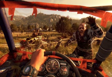 The player driving a buggy in Dying Light: The Following
