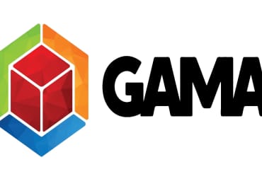 The logo for GAMA on a white background