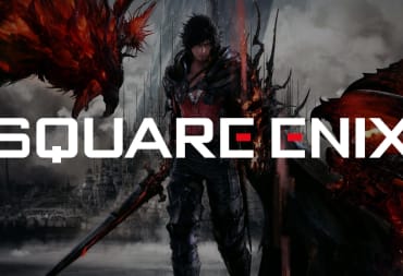 The Square Enix logo overlaid on Final Fantasy XVI artwork