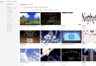 A shot of the games page on W3itch.io, a Web3 platform that stole code from Itch.io