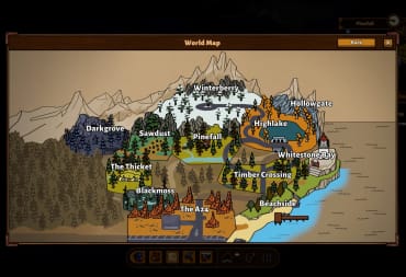 Bear And Breakfast world map screenshot, How Each Resort Works in Bear and Breakfast