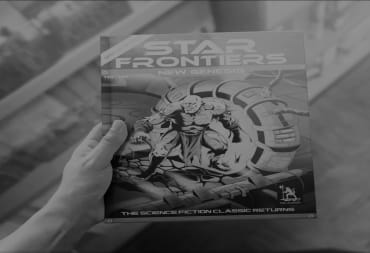 A grayscale promotional copy of Star Frontiers New Genesis