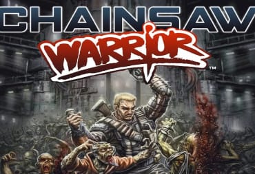 Chainsaw Warrior header photo filled with blood and gore from what look to be zombies