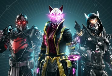 Destiny 2 Leaks Fortnite Crossover Image, with three characters standing side by side, which have been stated to be a Titan, Warlock and Hunter from Destiny 2's game. 