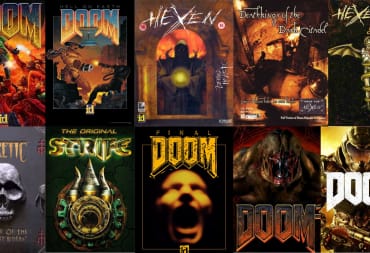 ID Software header image, photo of all the titles for doom available