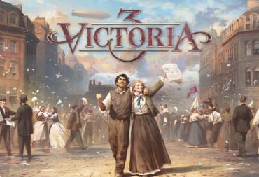 Victoria 3 key art includes a cheering crowd and a celebrating couple.