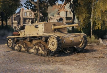 World of Tanks screenshot showing off the newly added Semovente M41 Tier V tank.