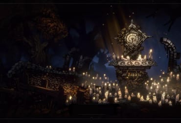 The Altar of Hope, surrounded by candles and wreathed in leaves, in the latest Darkest Dungeon 2 update