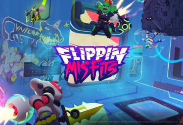 Two misfits jet towards one another wielding bats in the key art for Flippin Misfits