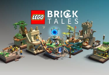 Lego Bricktales Key Art showing off a bunch of buildings that can be built.